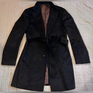 SUITSUPPLY Dark Grey Wool Vicenza Top Coat 44R